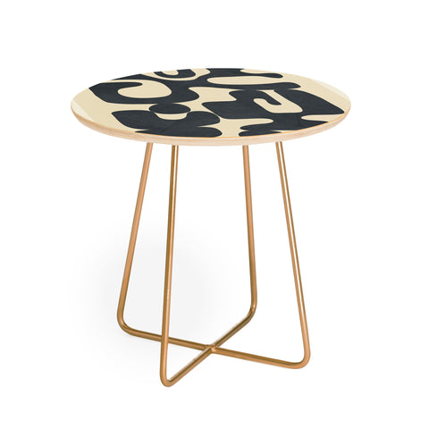 Nadja Modern Abstract Shapes 1 Round Side Table