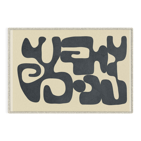 Nadja Modern Abstract Shapes 1 Outdoor Rug