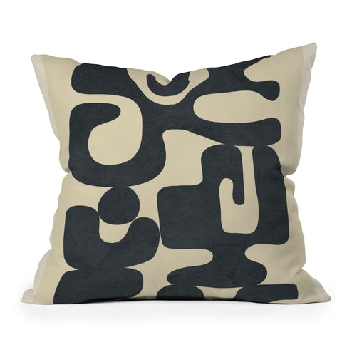 Nadja Modern Abstract Shapes 1 Throw Pillow