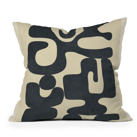 Nadja Modern Abstract Shapes 1 Outdoor Throw Pillow