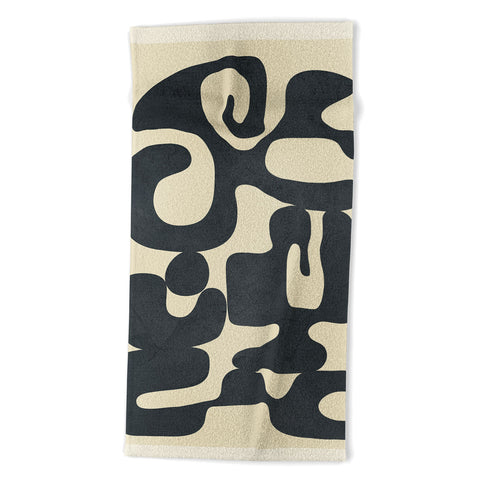 Nadja Modern Abstract Shapes 1 Beach Towel