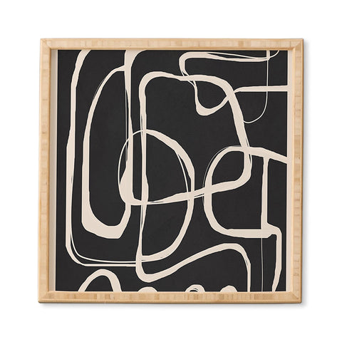 Nadja Modern Minimalist One Line Art Framed Wall Art