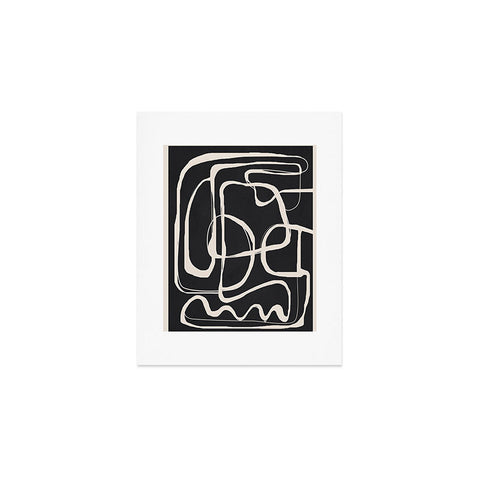 Nadja Modern Minimalist One Line Art Art Print