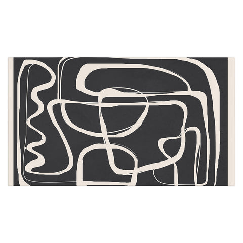 Nadja Modern Minimalist One Line Art Tablecloth