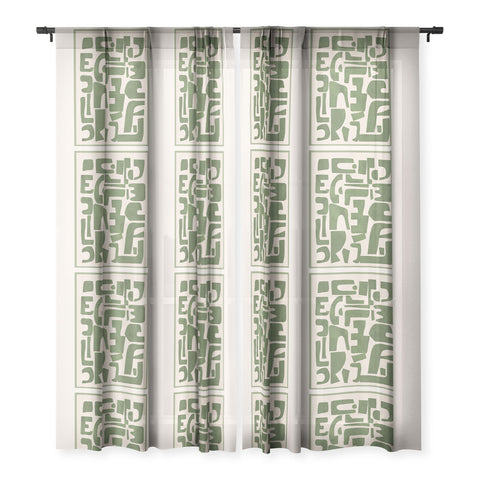 Nadja Organic Contemporary Modern Sheer Window Curtain