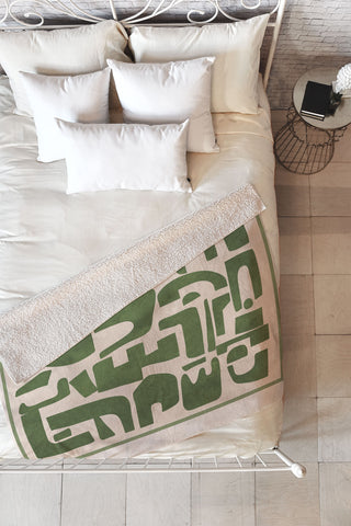 Nadja Organic Contemporary Modern Fleece Throw Blanket