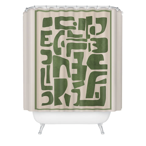 Nadja Organic Contemporary Modern Shower Curtain