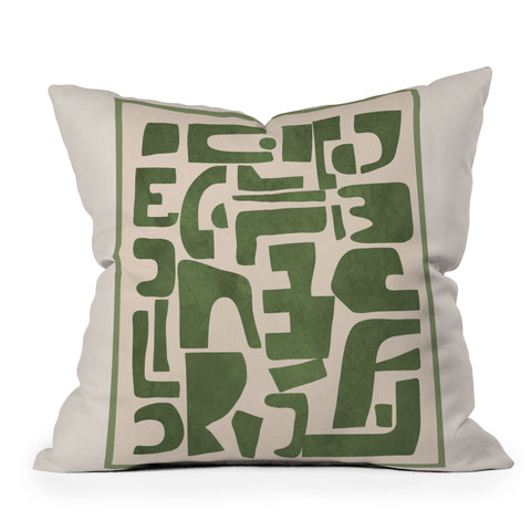 Nadja Organic Contemporary Modern Throw Pillow