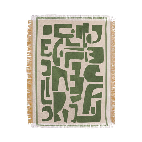 Nadja Organic Contemporary Modern Throw Blanket