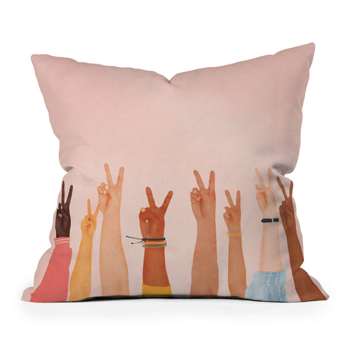 Nadja Peace II Outdoor Throw Pillow
