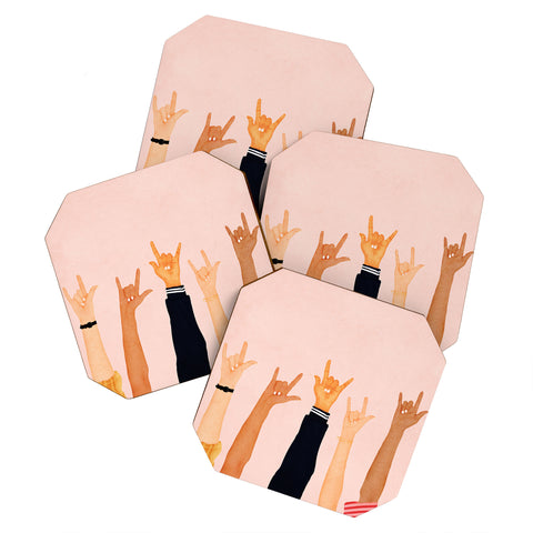 Nadja Rock On Coaster Set