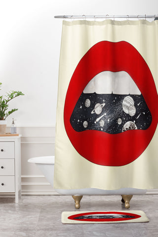 Nadja Space Shower Curtain And Mat