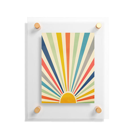 Nadja Sun Retro Art III Floating Acrylic Print