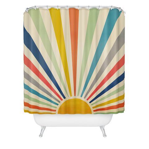 Nadja Sun Retro Art III Shower Curtain
