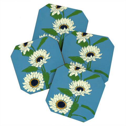 Nadja Sunflower Blue Sami Coaster Set