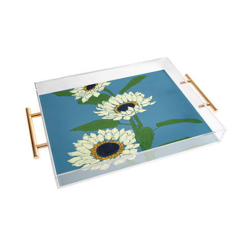 Nadja Sunflower Blue Sami Acrylic Tray