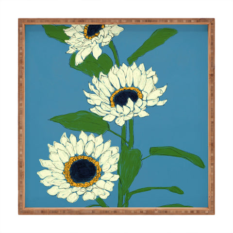 Nadja Sunflower Blue Sami Square Tray