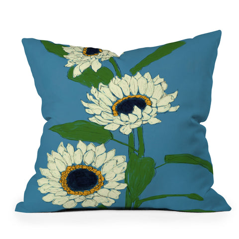 Nadja Sunflower Blue Sami Throw Pillow