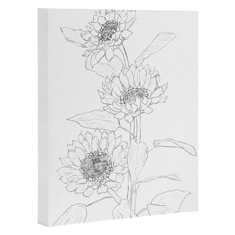 Nadja Sunflower Line Sami Art Canvas