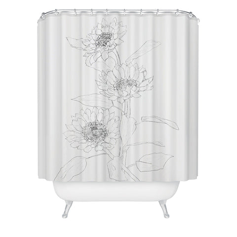 Nadja Sunflower Line Sami Shower Curtain