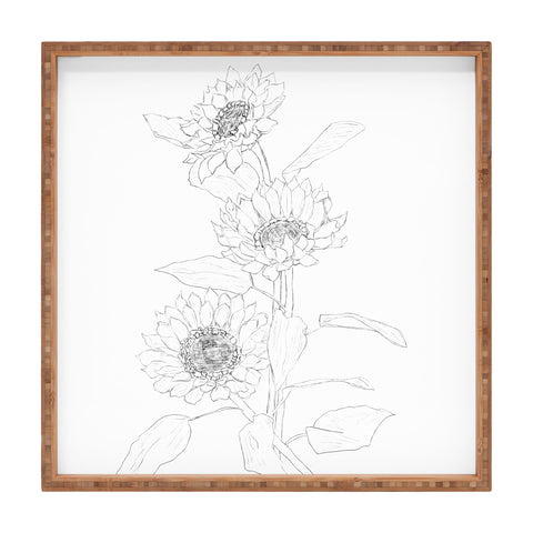 Nadja Sunflower Line Sami Square Tray