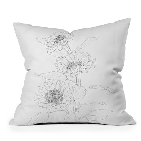 Nadja Sunflower Line Sami Throw Pillow