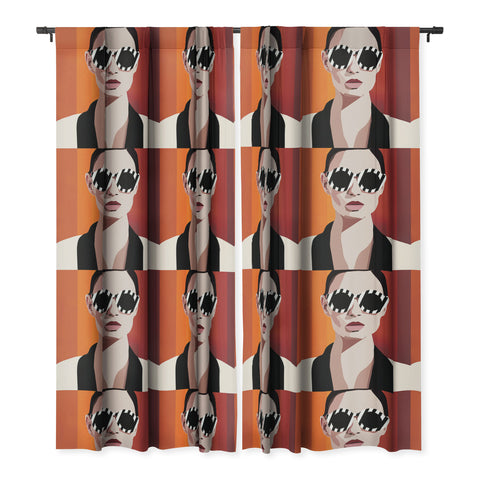 Nadja The Face of Fashion 6 Blackout Window Curtain