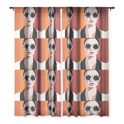 Nadja The Face of Fashion 6 Sheer Window Curtain
