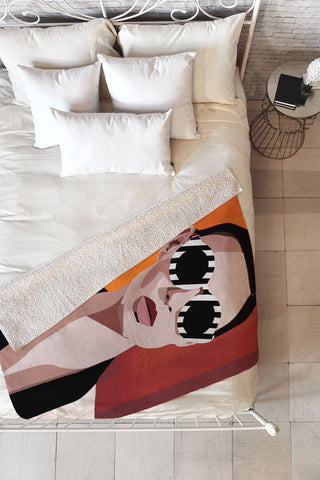 Nadja The Face of Fashion 6 Fleece Throw Blanket