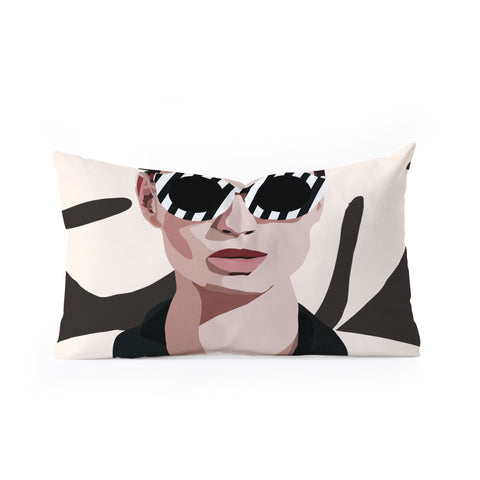 Nadja The Face of Fashion 7 Oblong Throw Pillow