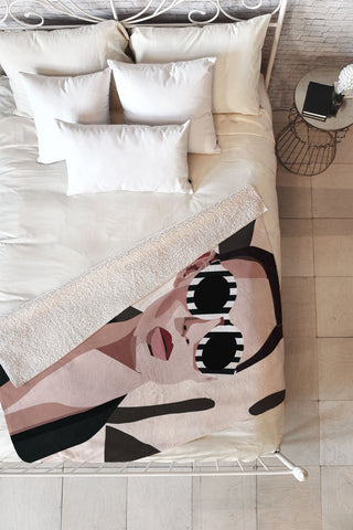Nadja The Face of Fashion 7 Fleece Throw Blanket