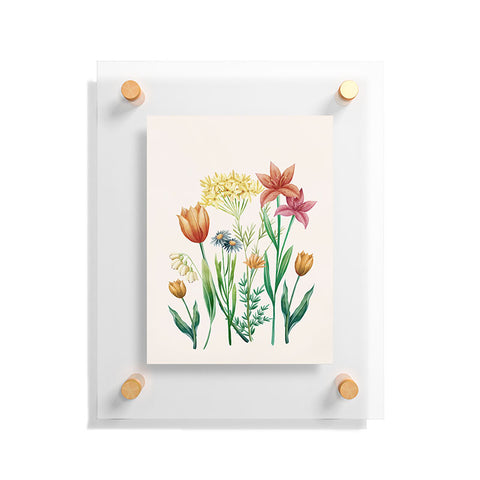 Nadja Vibrant Flowers 03 Floating Acrylic Print