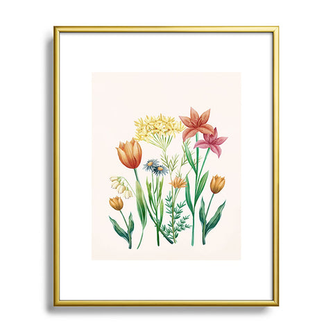 Nadja Vibrant Flowers 03 Metal Framed Art Print