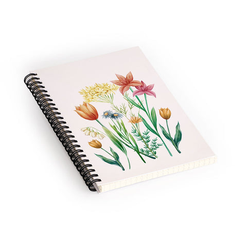 Nadja Vibrant Flowers 03 Spiral Notebook