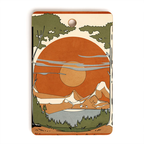 Nadja Wild Abstract Landscape 2 Cutting Board Rectangle