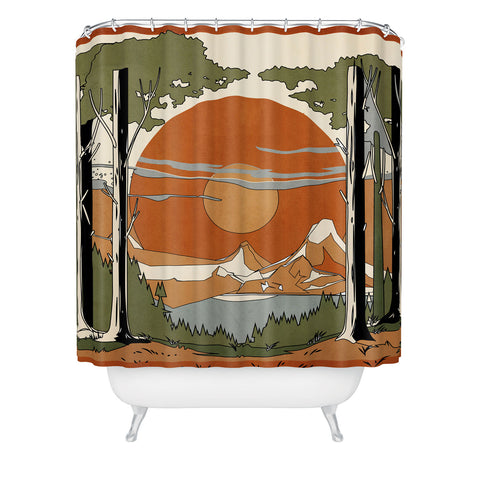 Nadja Wild Abstract Landscape 2 Shower Curtain