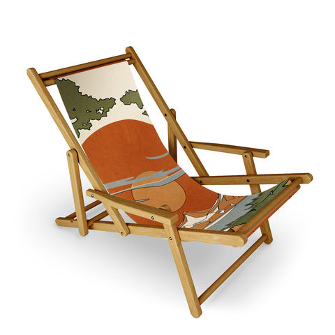 Nadja Wild Abstract Landscape 2 Sling Chair