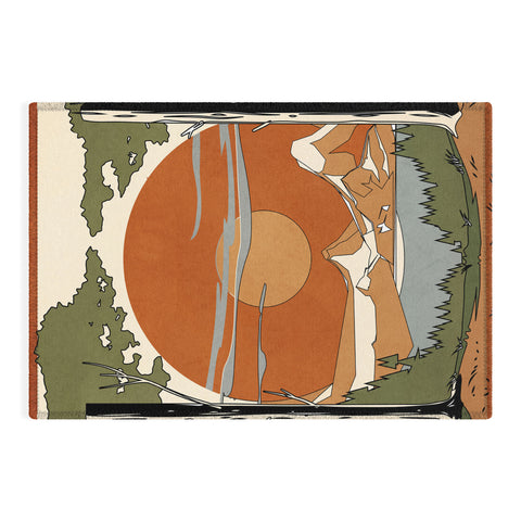 Nadja Wild Abstract Landscape 2 Outdoor Rug