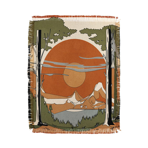 Nadja Wild Abstract Landscape 2 Throw Blanket