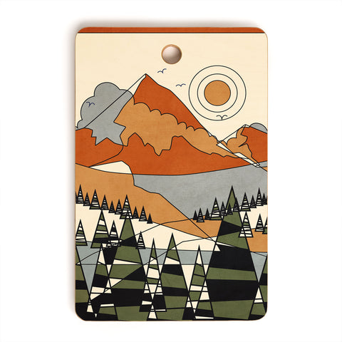 Nadja Wild Abstract Landscape 3 Cutting Board Rectangle