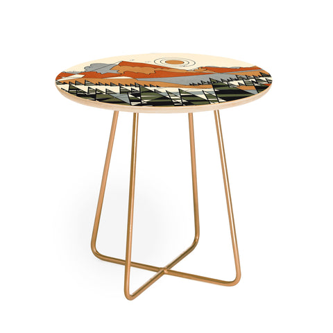 Nadja Wild Abstract Landscape 3 Round Side Table