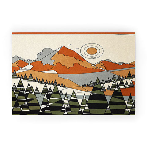 Nadja Wild Abstract Landscape 3 Welcome Mat