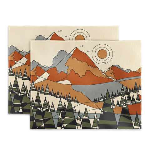 Nadja Wild Abstract Landscape 3 Placemat