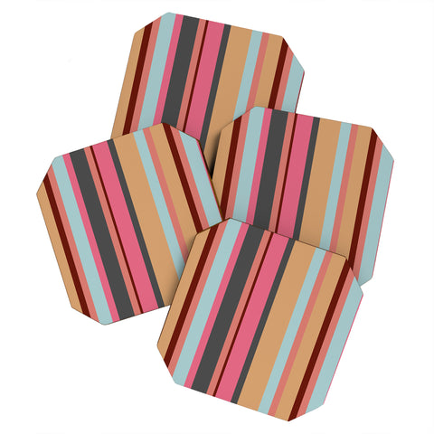 Natalie Baca Baja Mexicali Stripe Coaster Set
