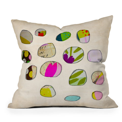 Natalie Baca Circles In Spring Outdoor Throw Pillow