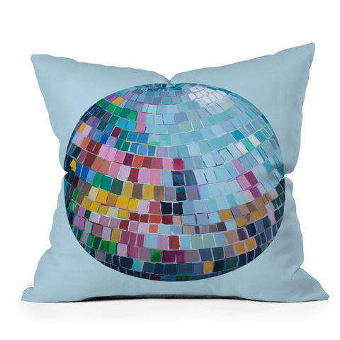 Natalie Baca Disco Lights Outdoor Throw Pillow