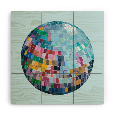 Natalie Baca Disco Lights Wood Wall Mural