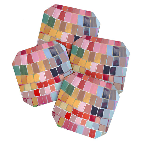 Natalie Baca Golden Mosaic Coaster Set