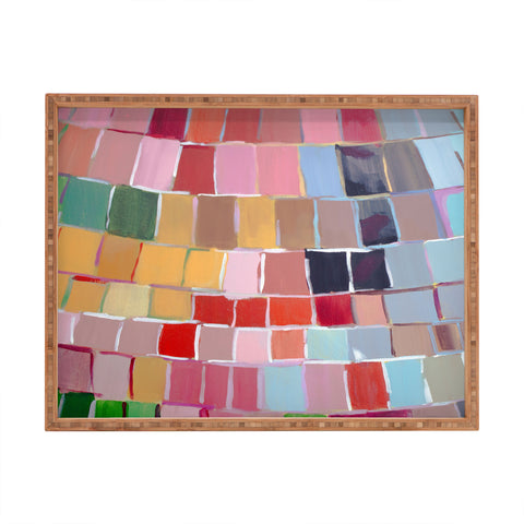 Natalie Baca Golden Mosaic Rectangular Tray