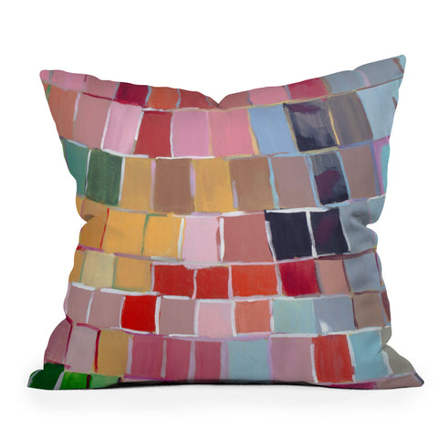 Natalie Baca Golden Mosaic Throw Pillow